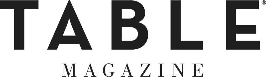 Table Magazine logo written in all black font.