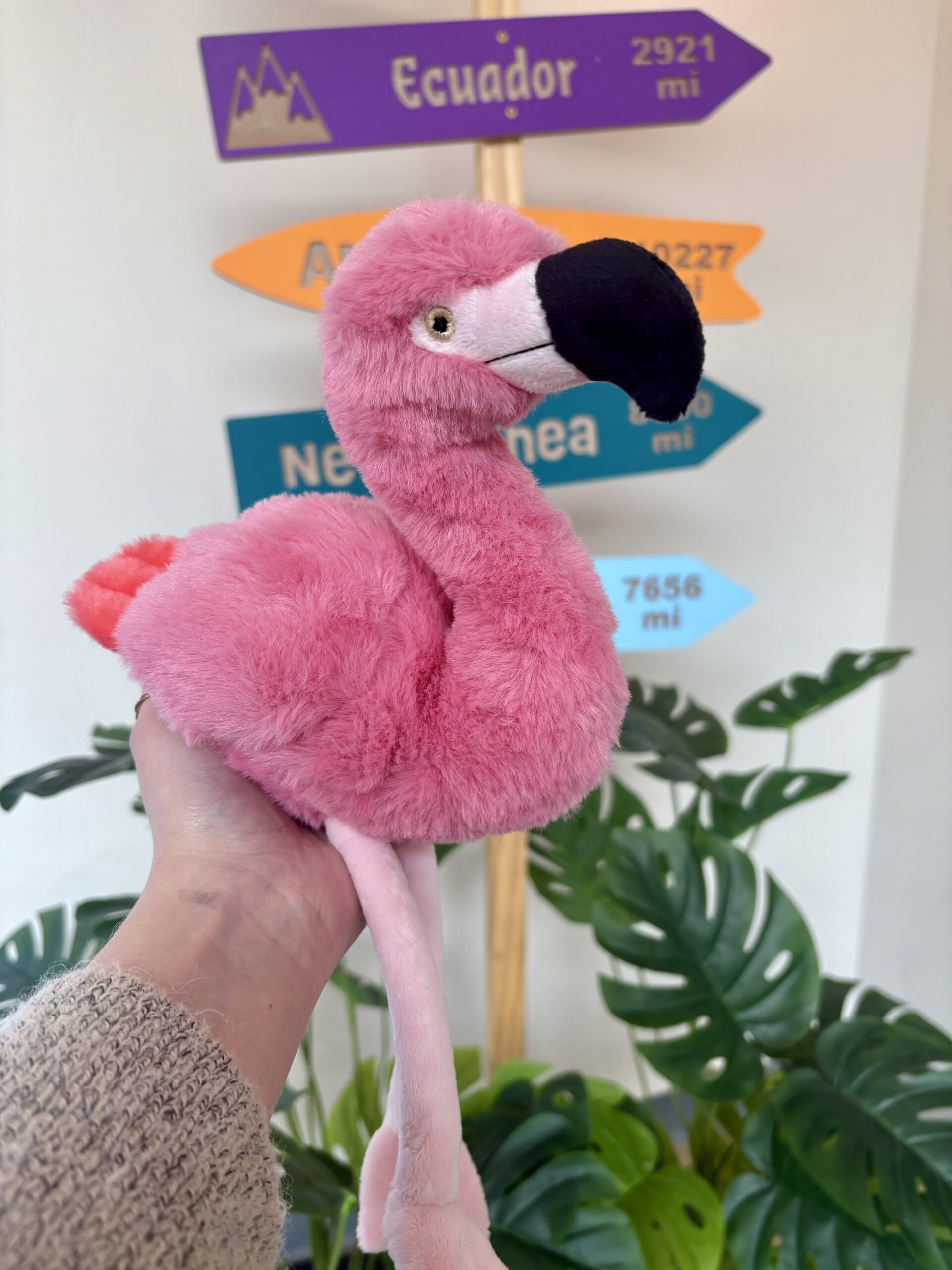A flamingo plush!