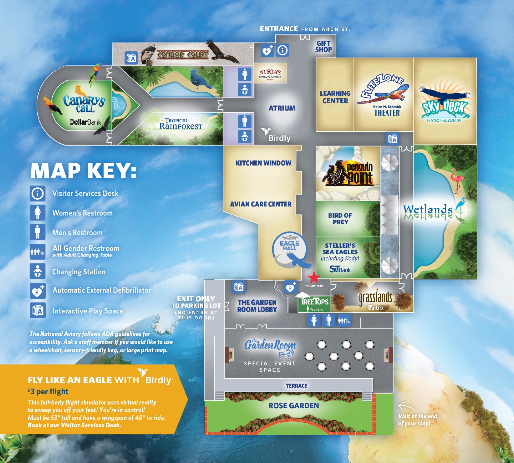 National Aviary map