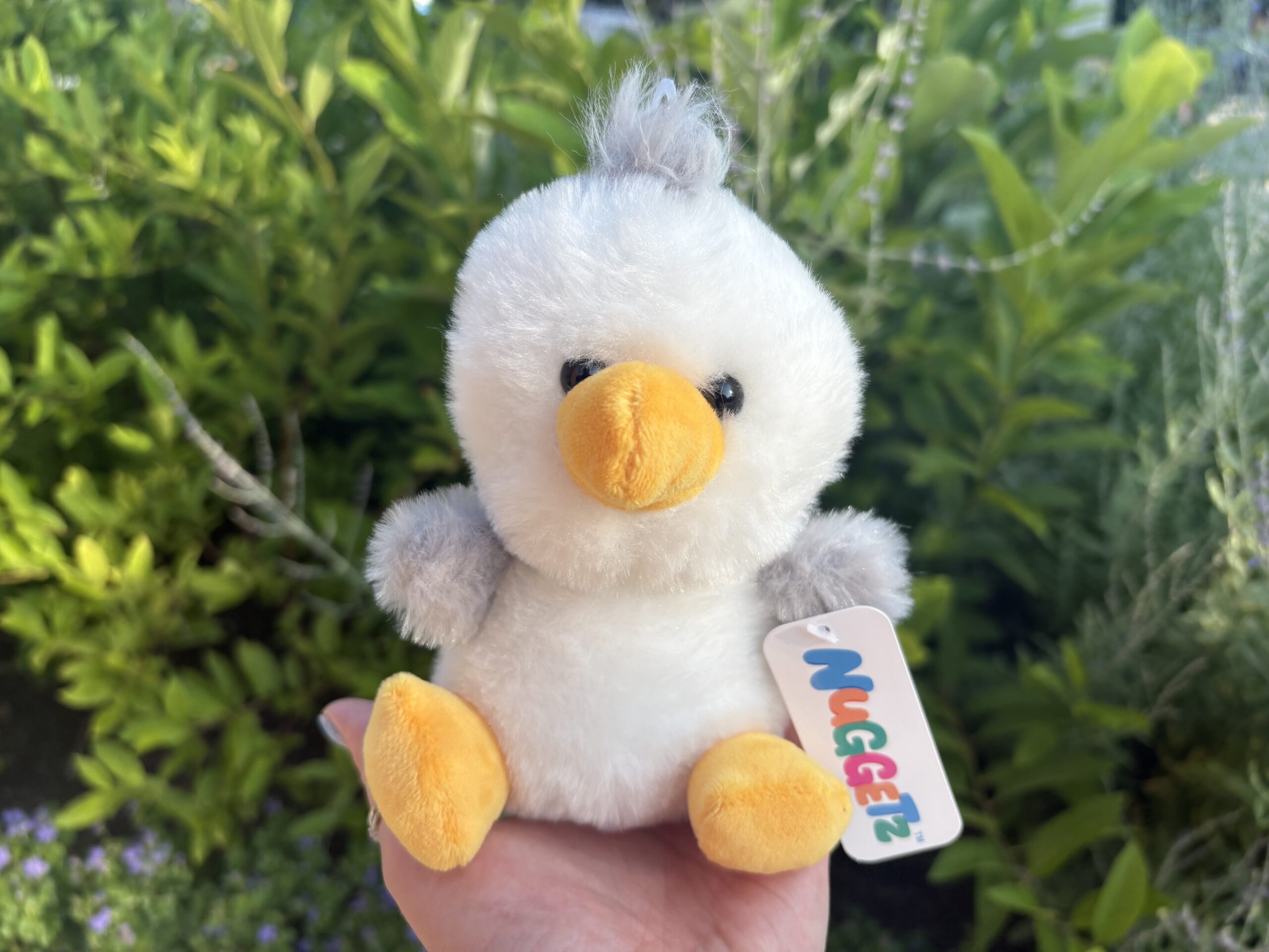 A seagull plush toy