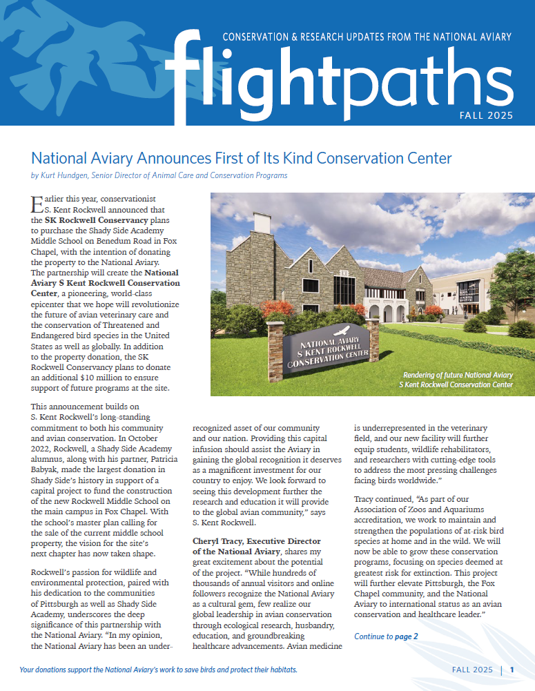 National Aviary FlightPaths Cover Story 2025
