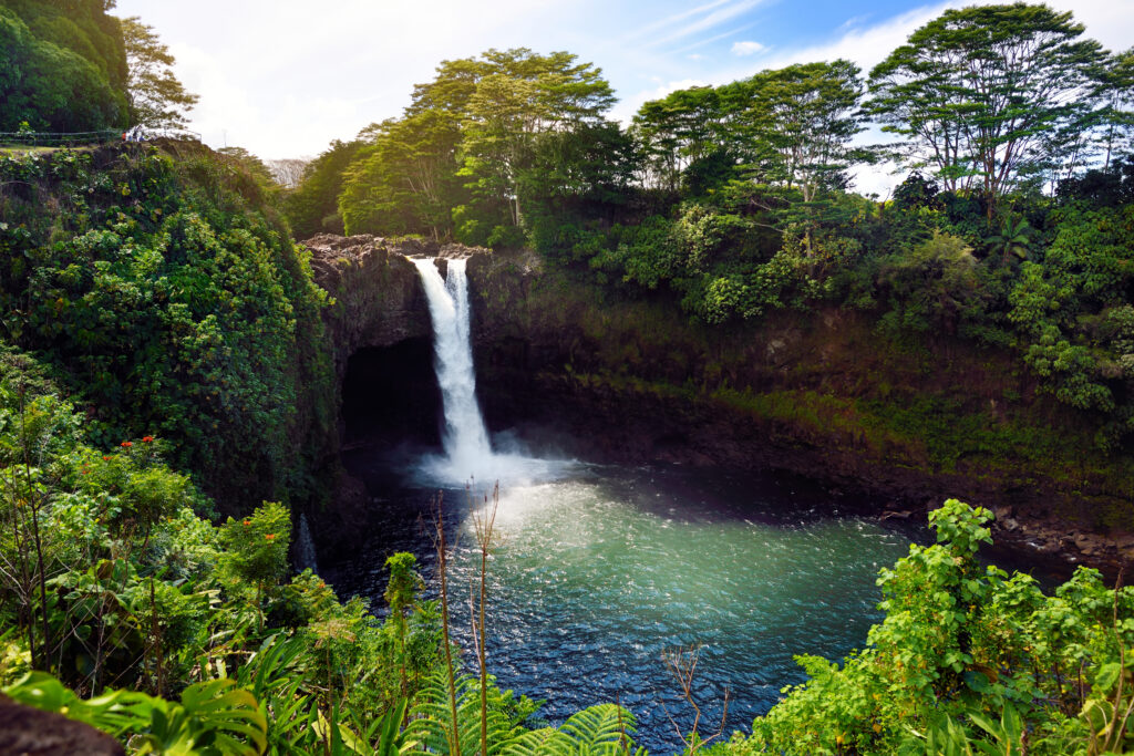 Rainbow Falls in Hawaii