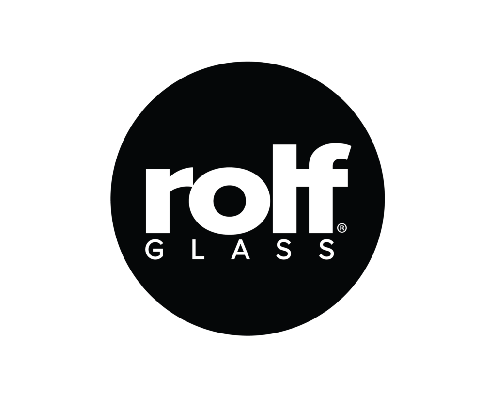Rolf Glass logo on a black circle background